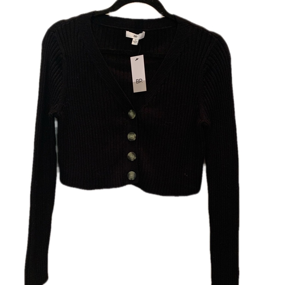 NWT BP Black cropped cardigan size small